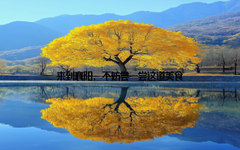 来到襄阳, 不妨尝一尝这道美食