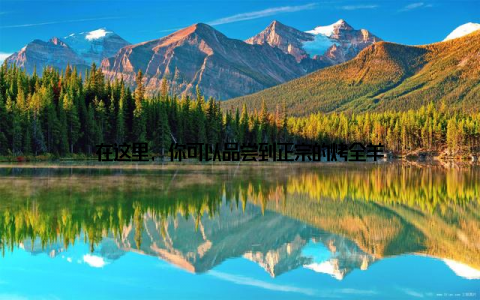 在这里, 你可以品尝到正宗的烤全羊