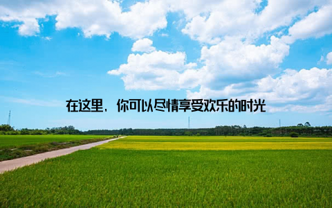 在这里, 你可以尽情享受欢乐的时光