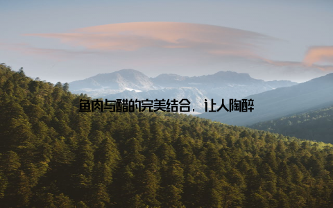 鱼肉与醋的完美结合, 让人陶醉