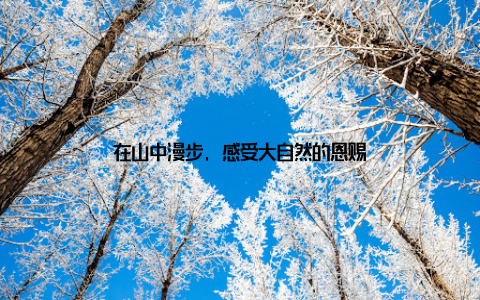 在山中漫步, 感受大自然的恩赐